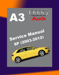 Audi A3 8P 2003-2012 Full Manual Set – Repair & Maintenance Manual
